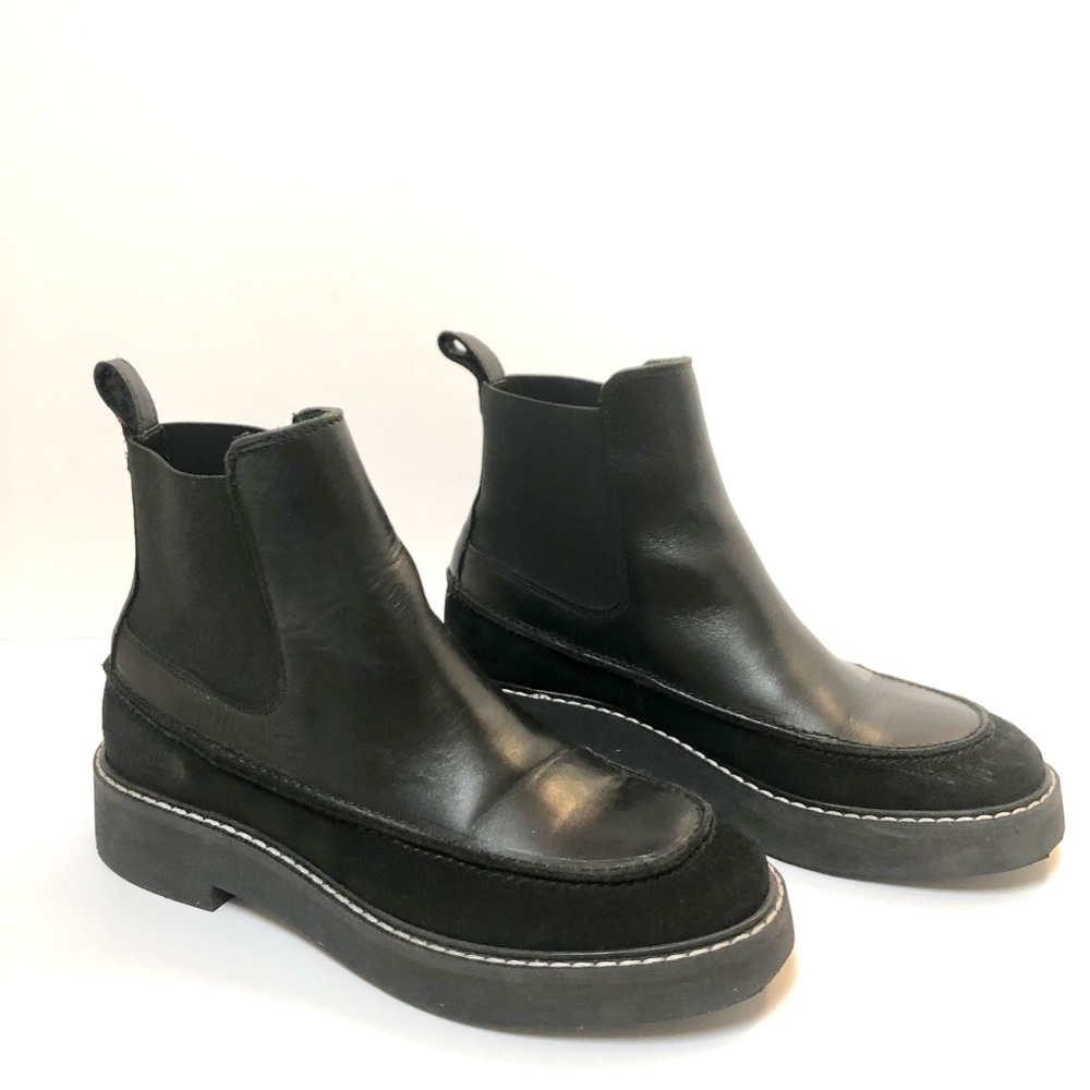 FINAL SALE 🛒💥 & Other Stories Black Leather Suede Chelsea Platform Boots